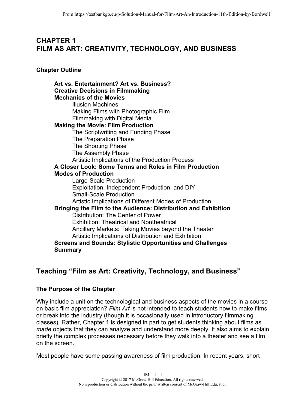 Film As Art: Creativity, Technology, and Busines S