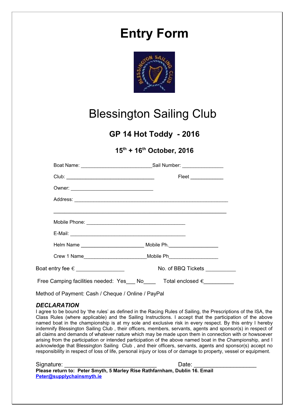 Blessington Sailing Club