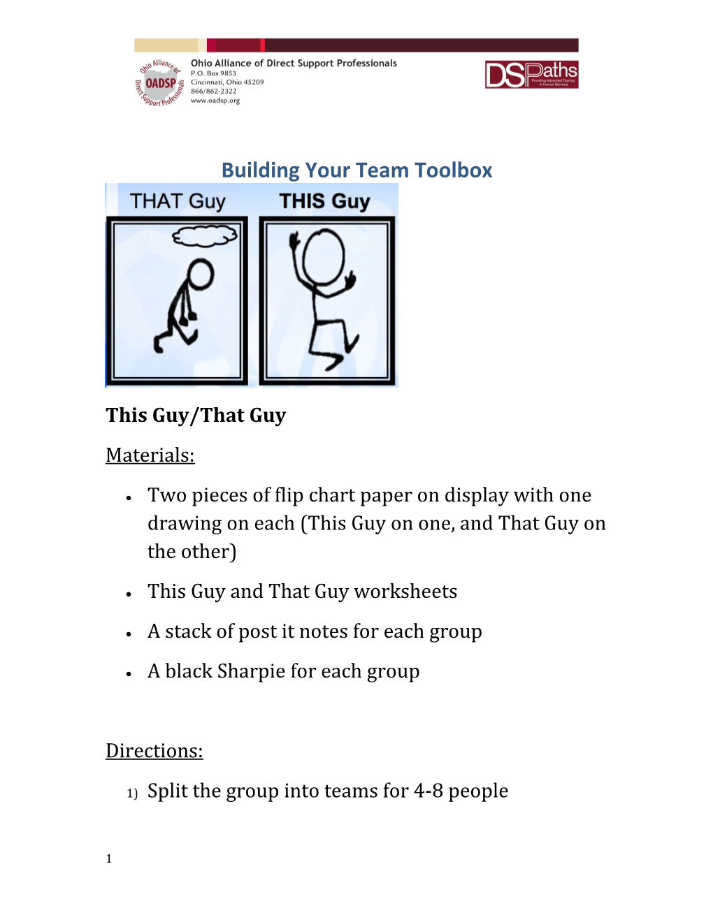 Building Your Team Toolbox