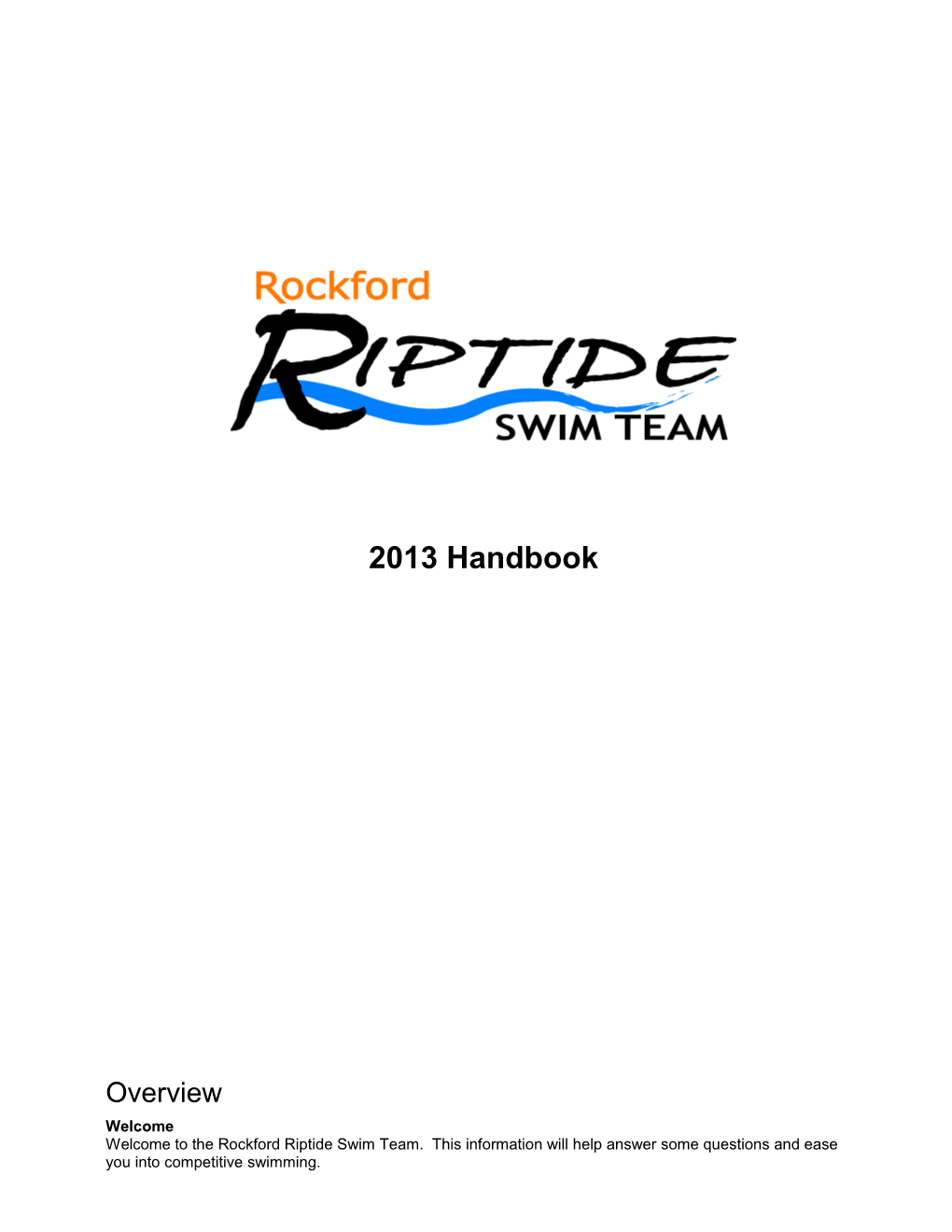 Rockford Riptide Swim Team Handbook