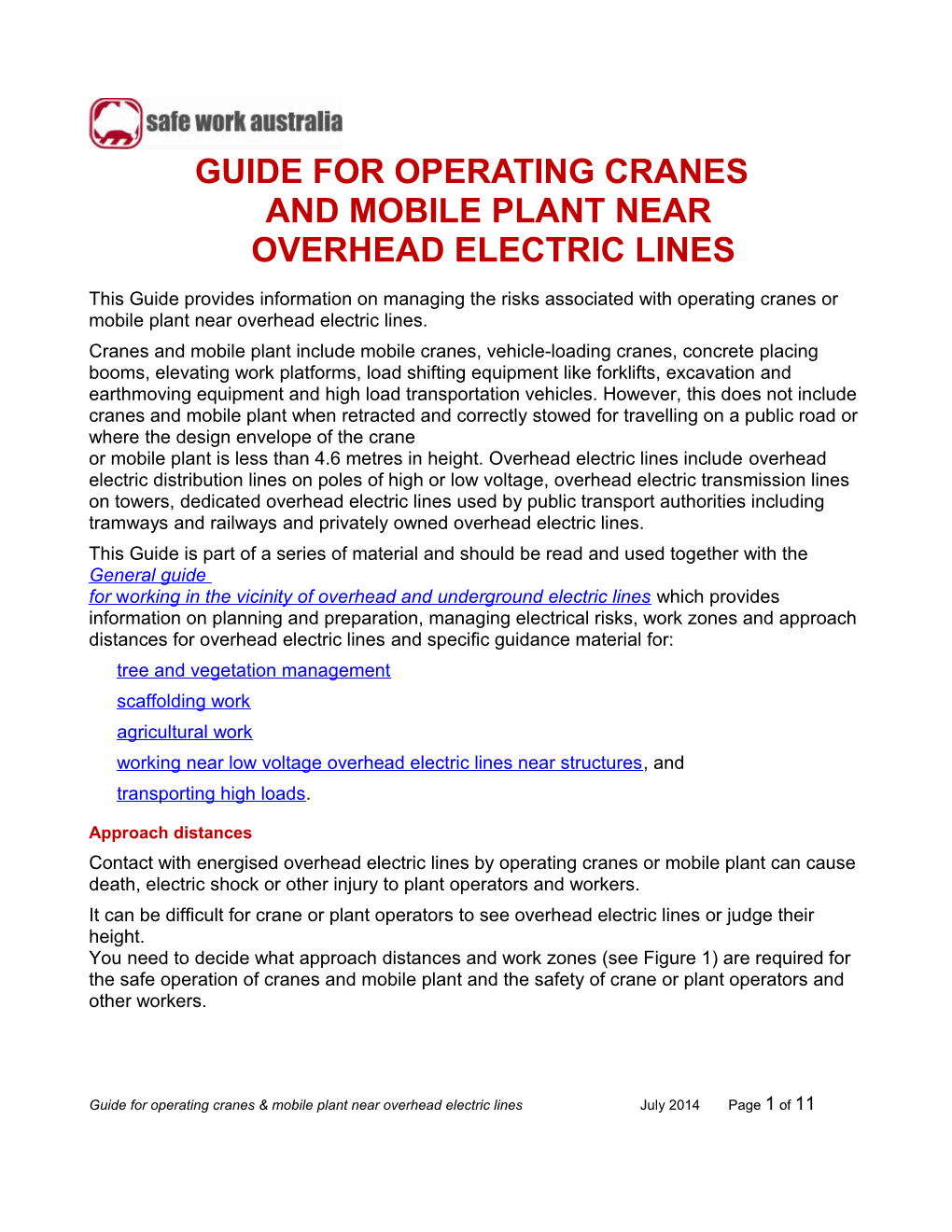07. Guide for Operating Cranes and Mobile Plant Near Overhead Electric Lines
