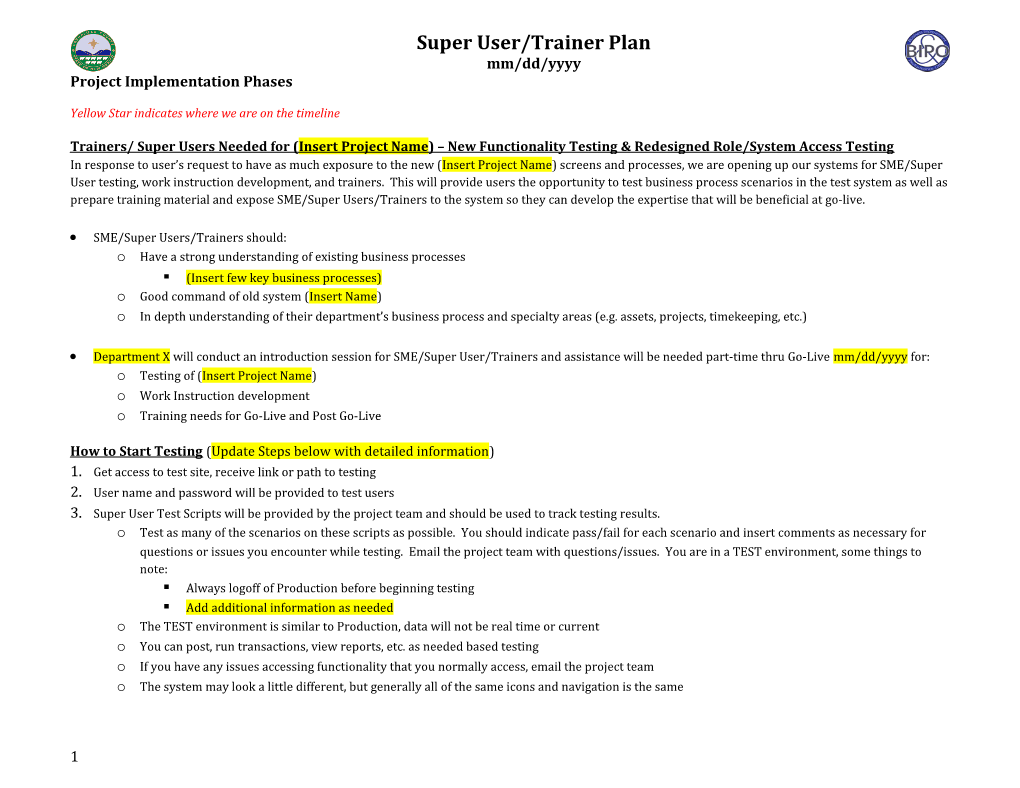 Project Information Form Template