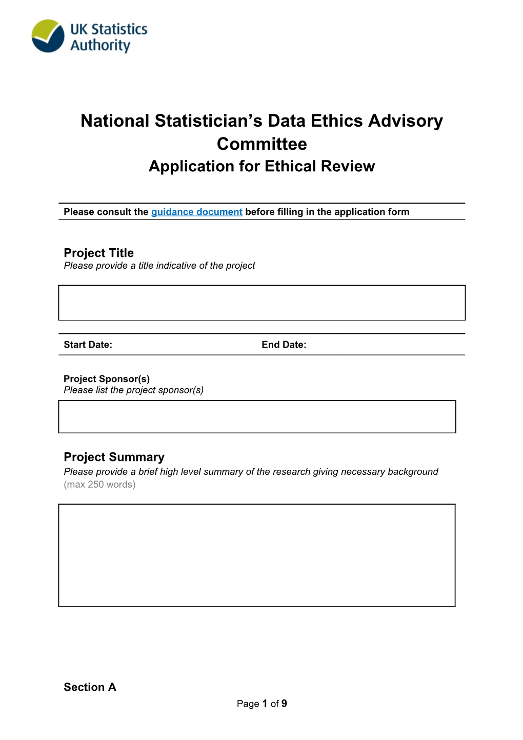 National Statistician S Data Ethics Advisory Committee