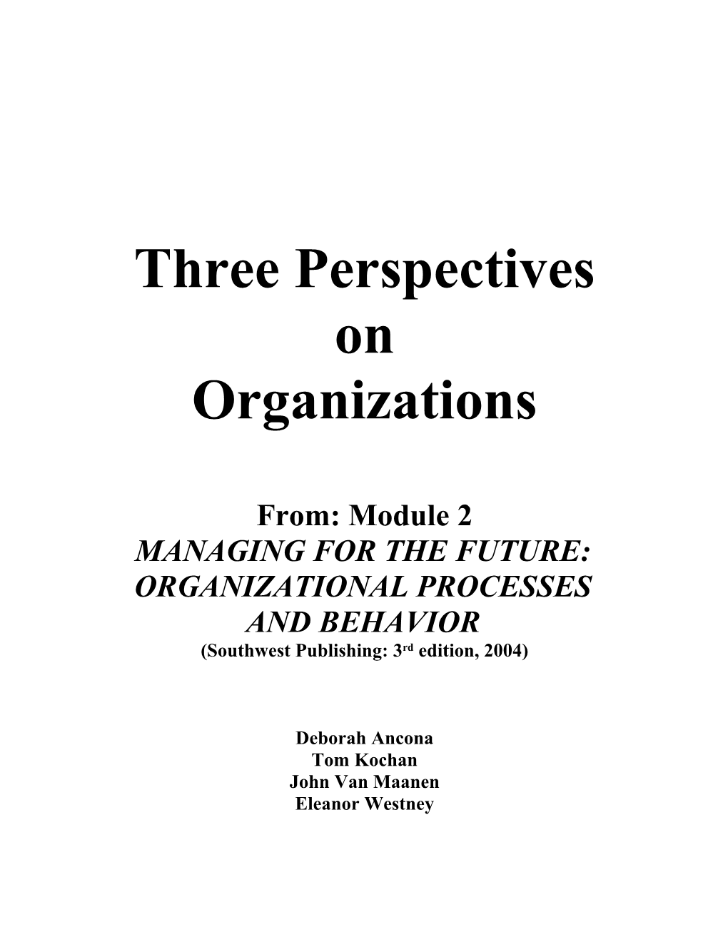 The Organization As Strategic Design