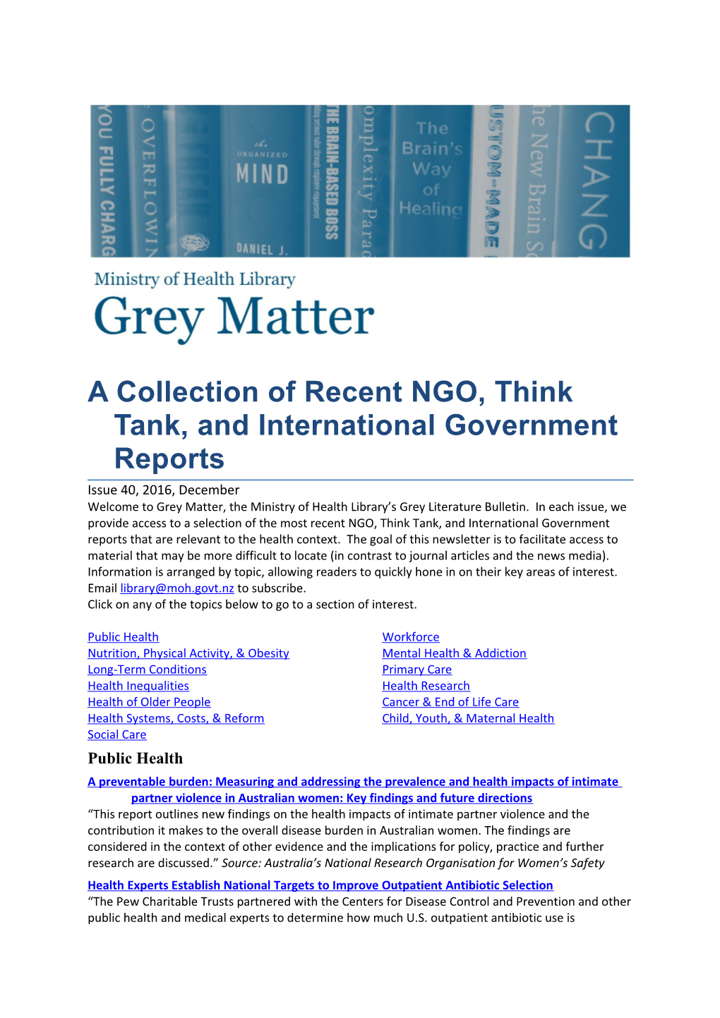Grey Matter, Issue 40, December 2016