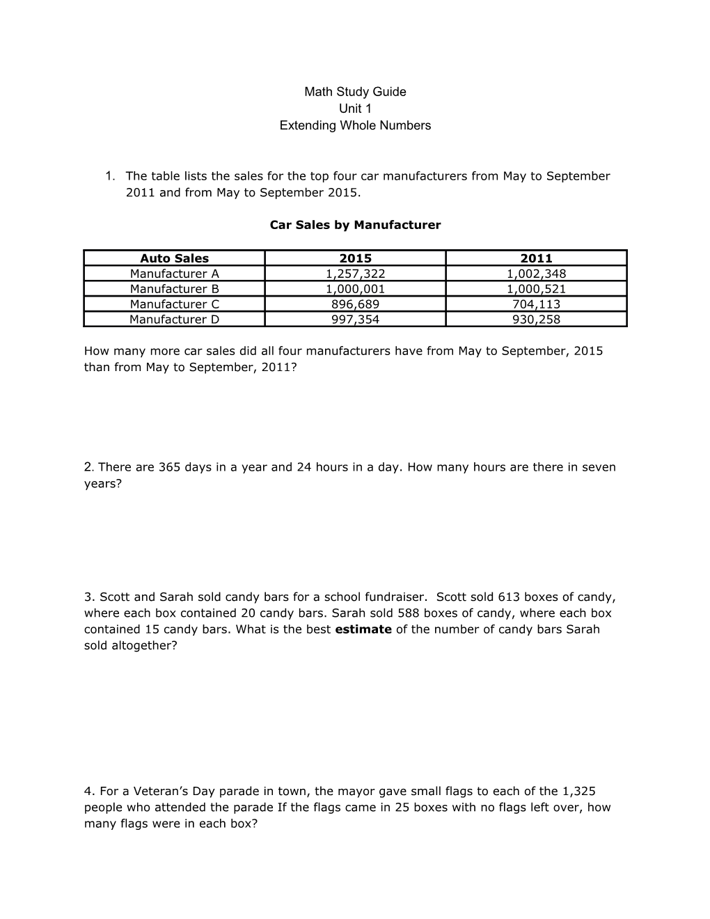 Math Study Guide