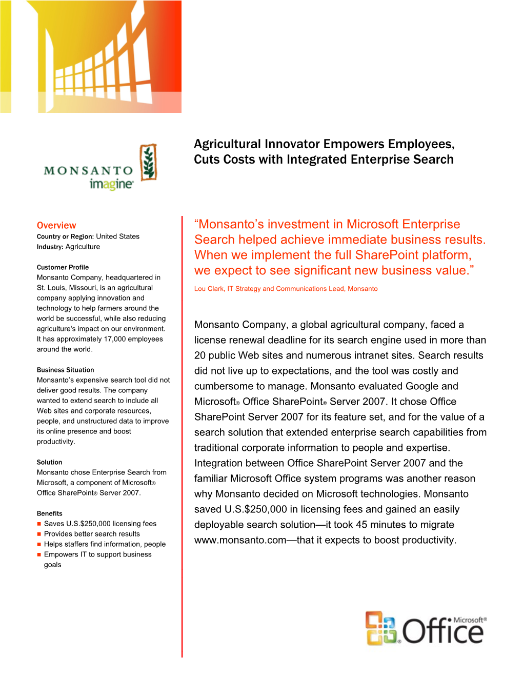 Agricultural Innovator Empowers Employees, Cuts Costs with Integrated Enterprise Search