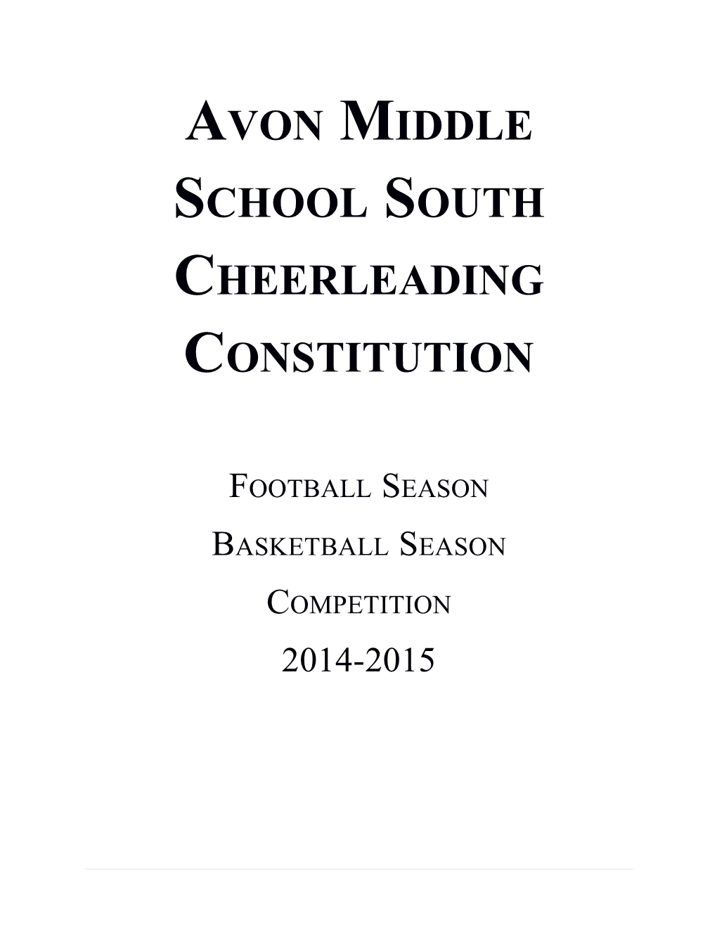 Avon Middle School South Cheerleading Tryouts