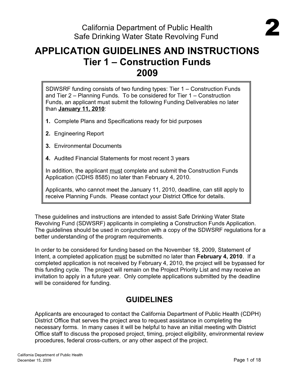 Application Instructions and Guidance