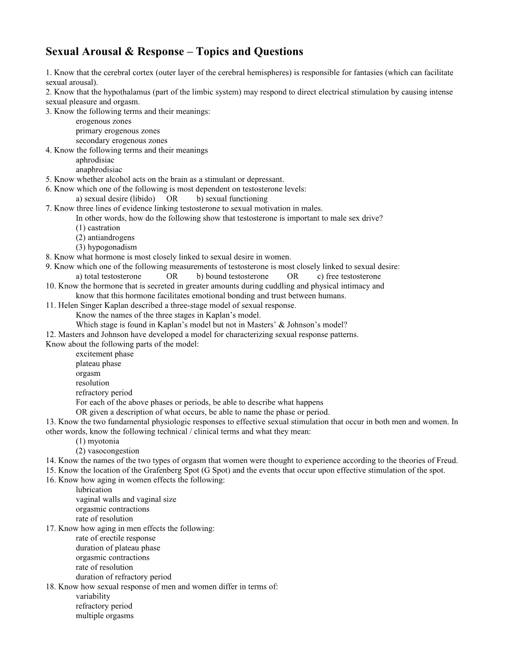 Chapter Six Study Guide Learning Objectives