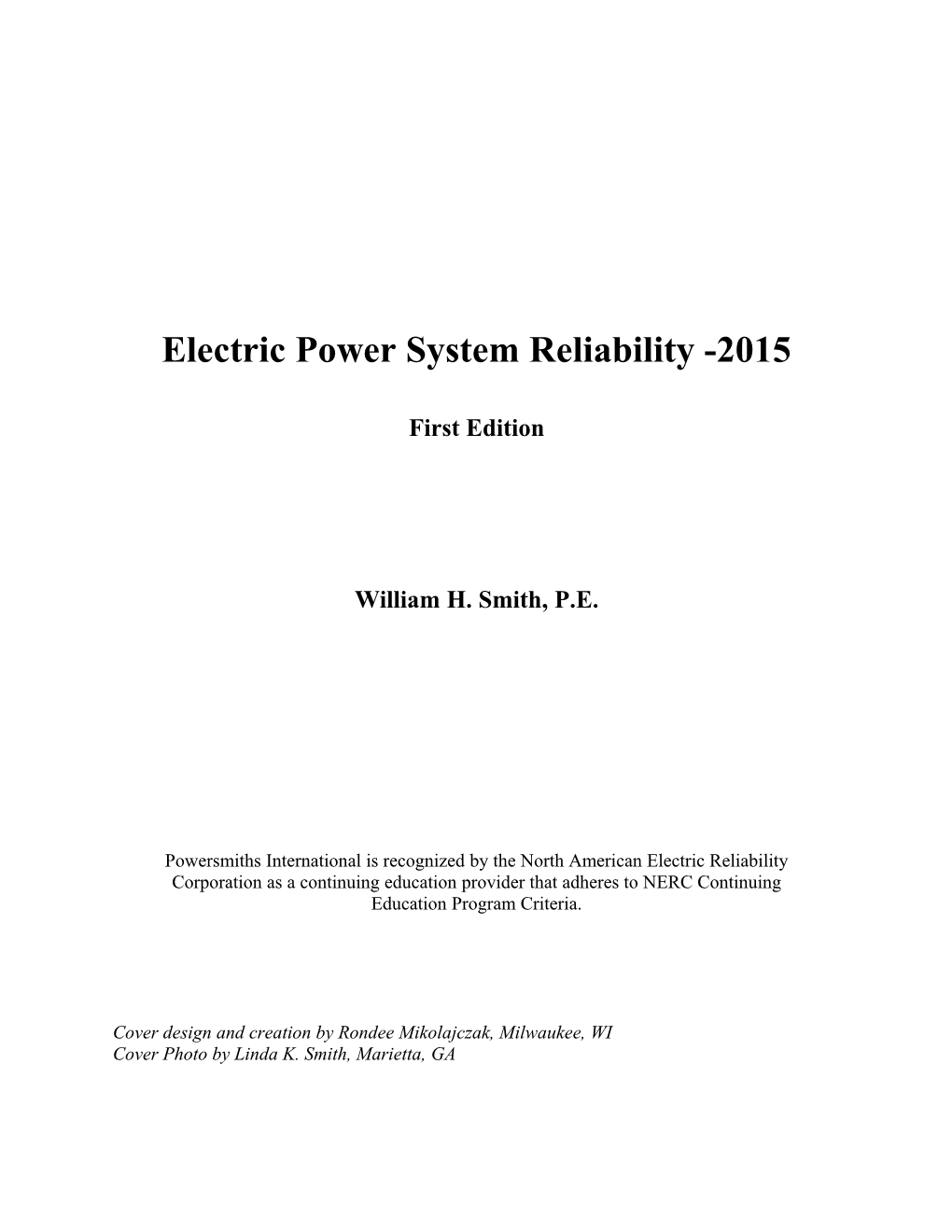 Electric Power System Reliability -2015