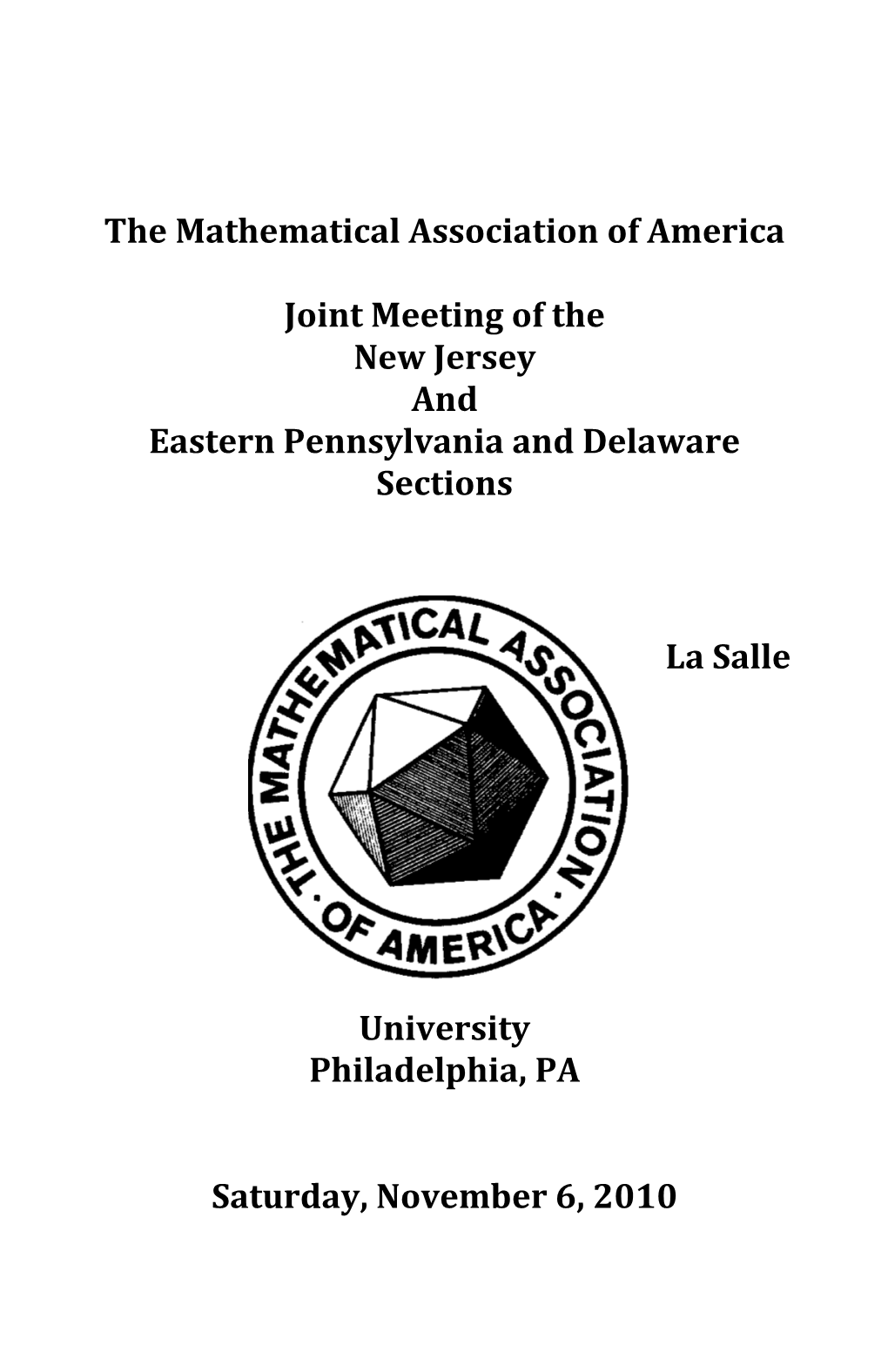 The Mathematical Association of America