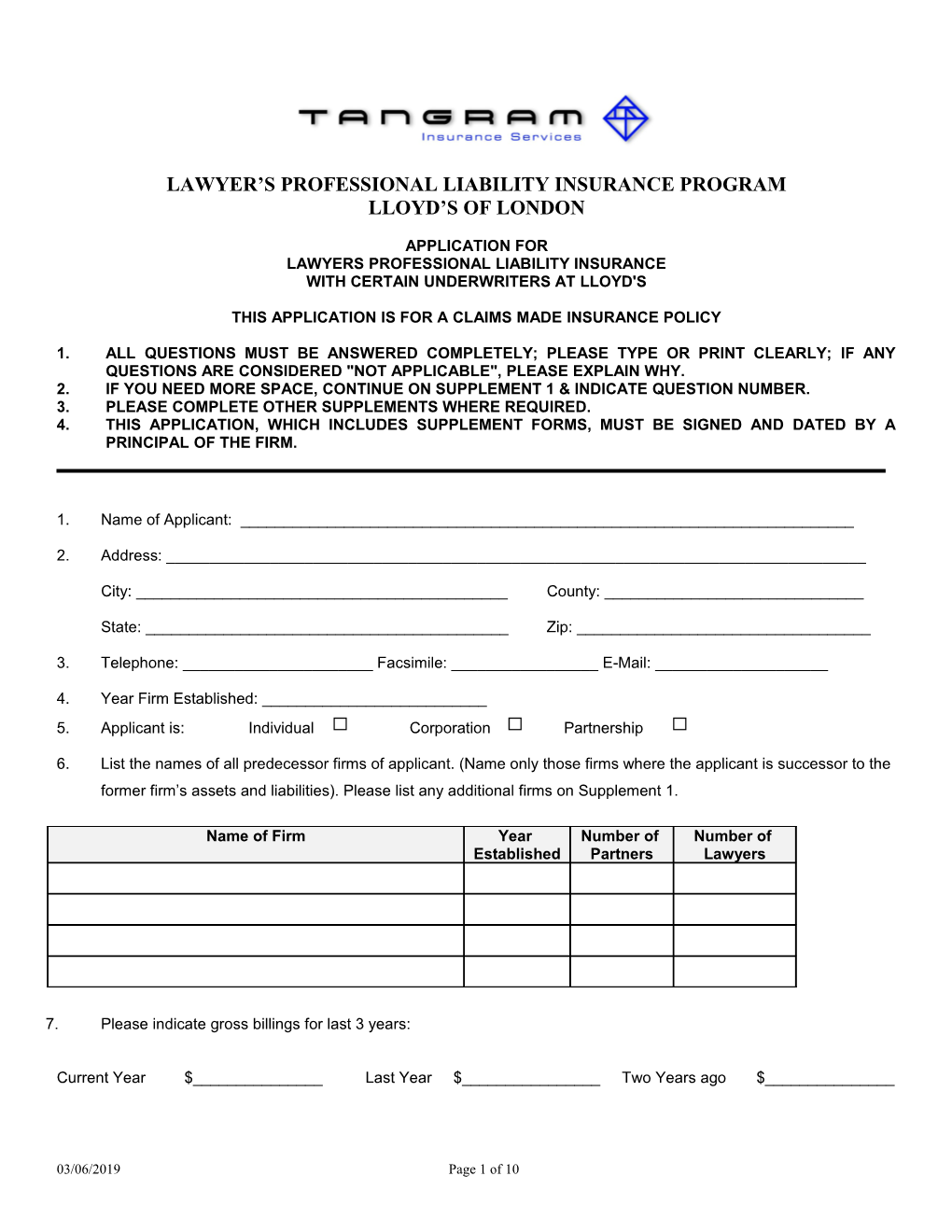 Lawyer S Professional Liability Insurance Program