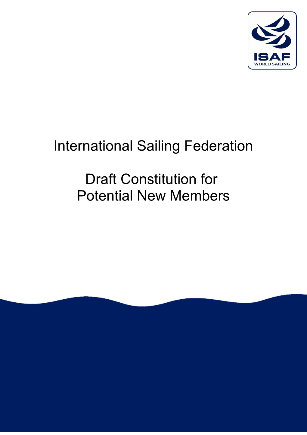 Isaf National Sailing Authority Constitution