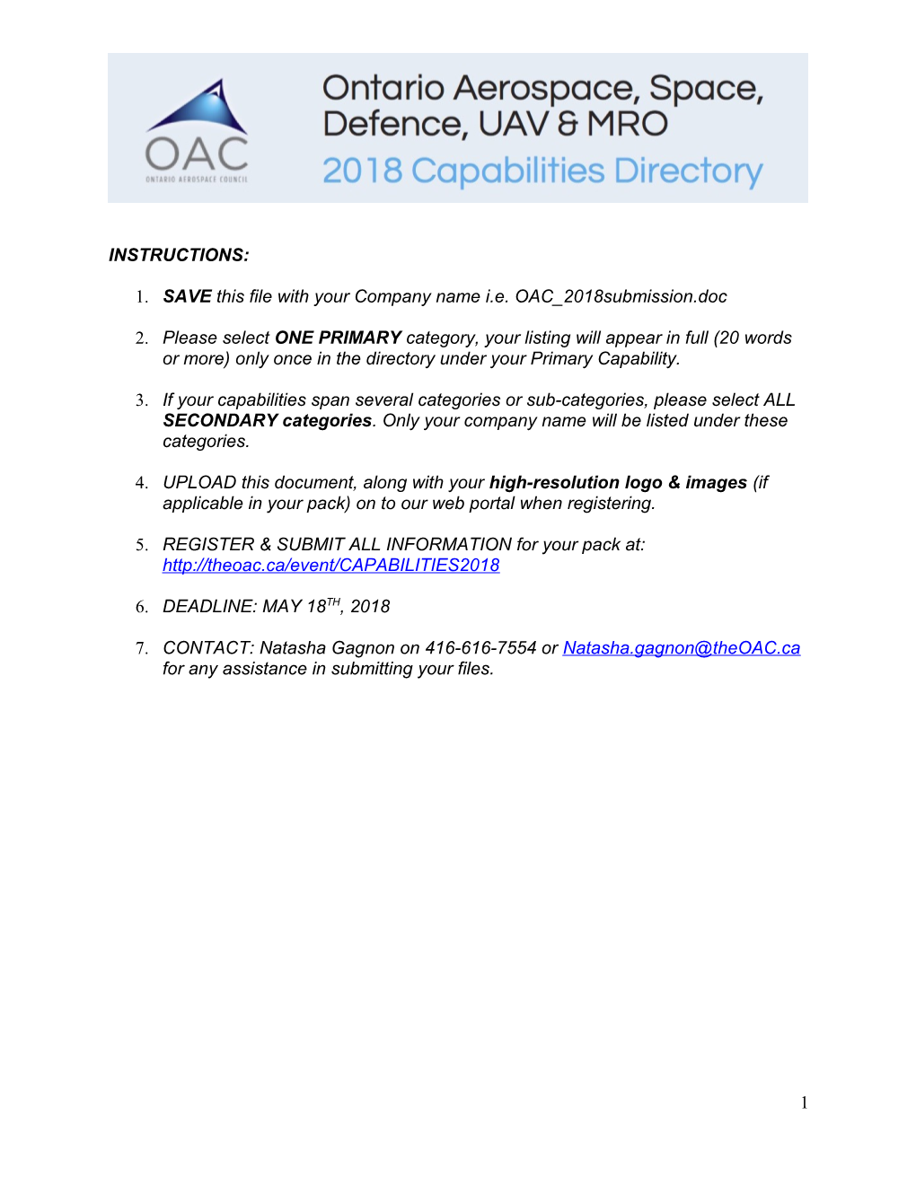 SAVE This File with Your Company Name I.E. OAC 2018Submission