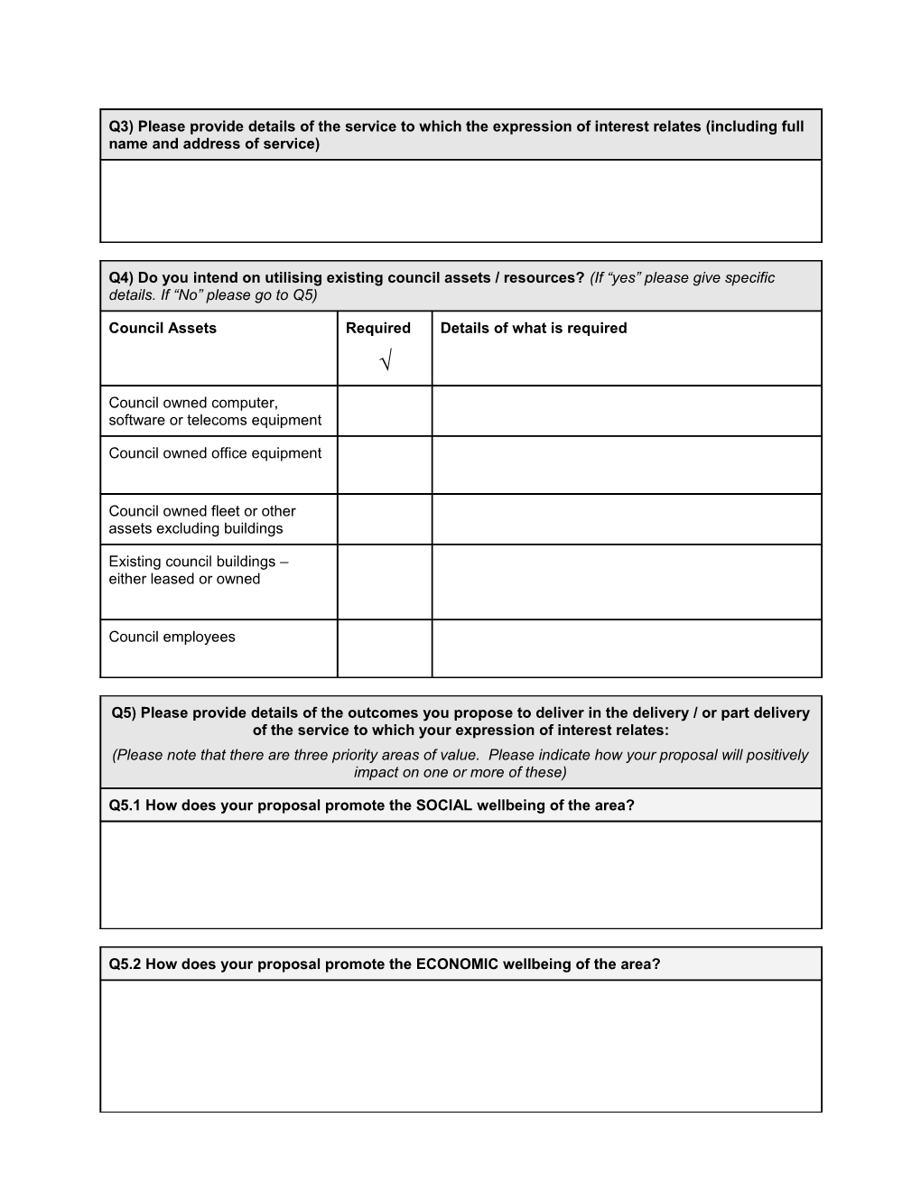 Please Refer to the Expression of Interest Guidance Document for Support on Completing This Form