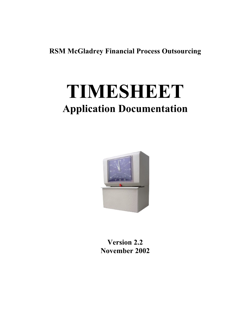 RSM Mcgladrey FPO Timesheet