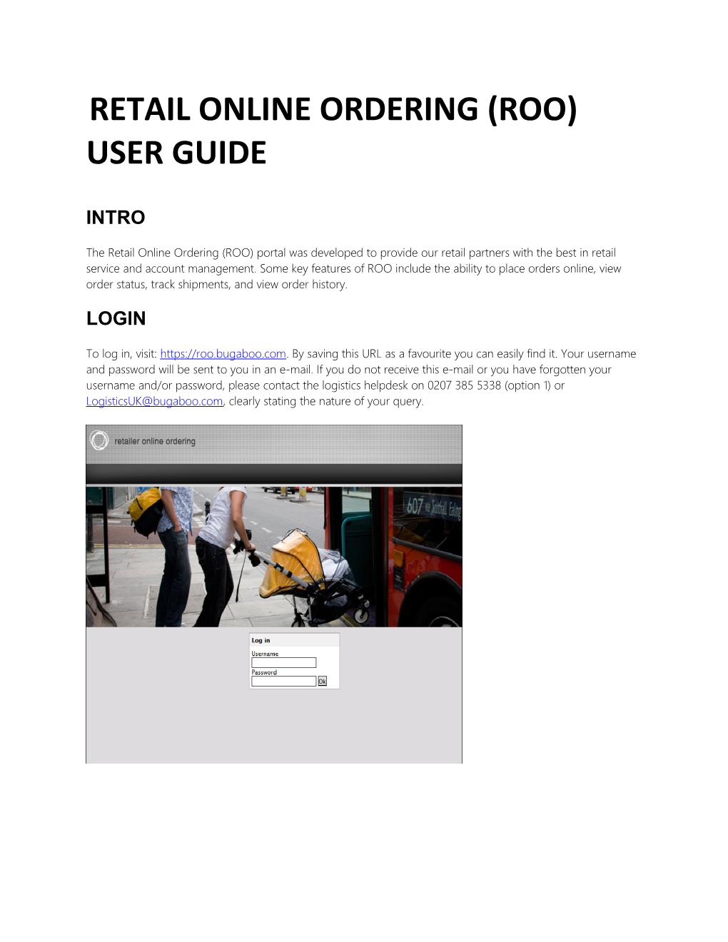 Retail Online Ordering (Roo) User Guide