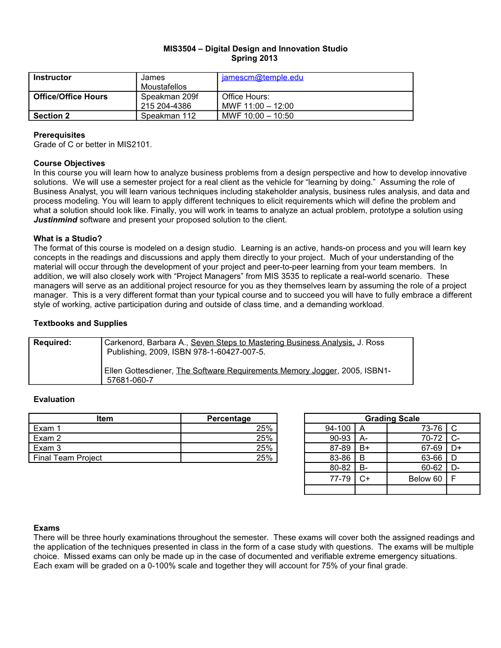 MIS201 - Business Process Analysis