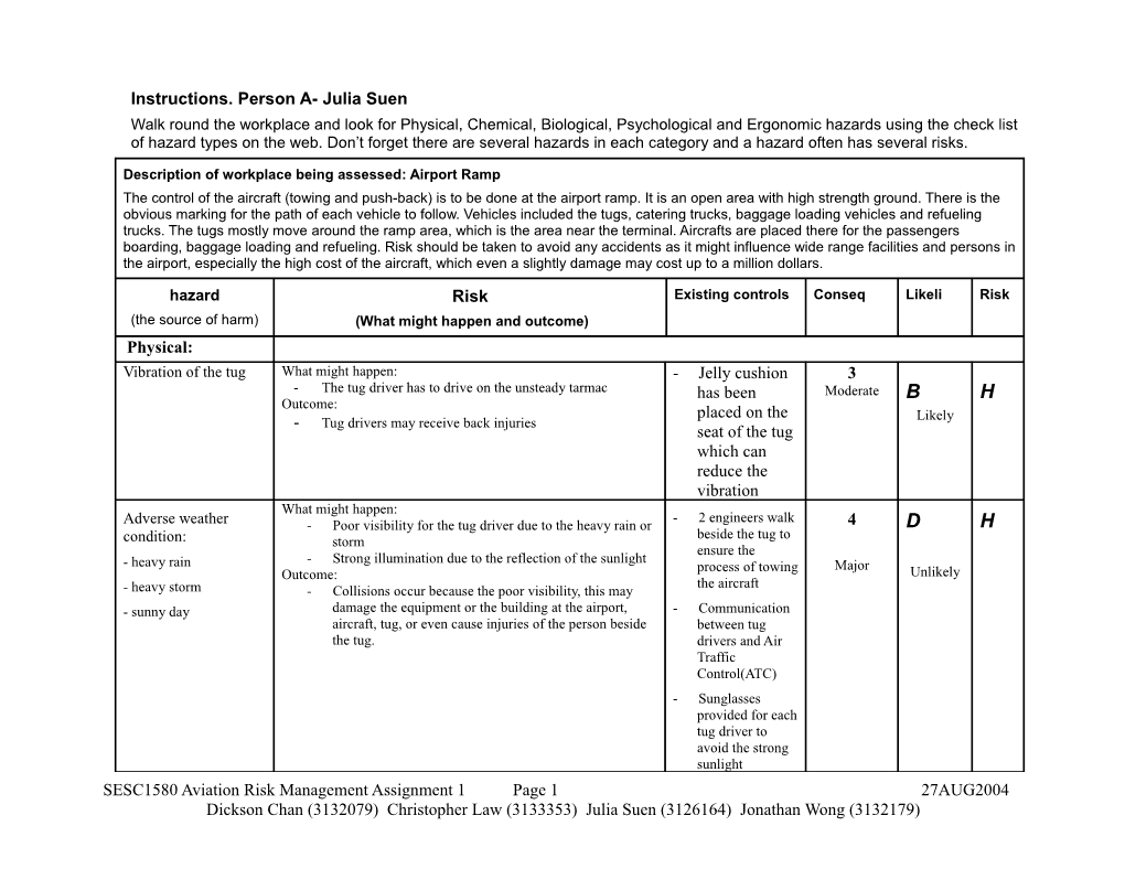 Instructions. Person A- Julia Suen