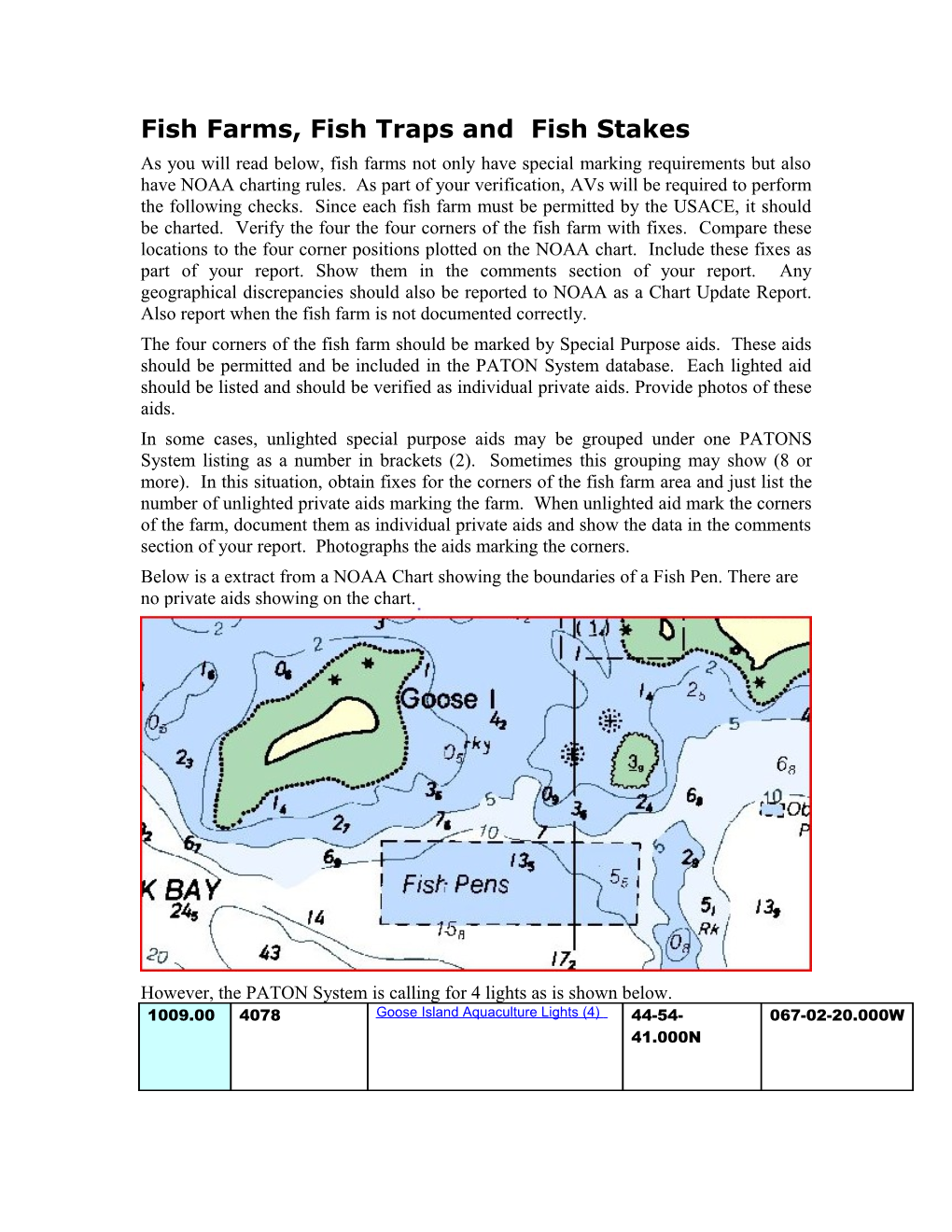 Fish Farms, Fish Traps and Fish Stakes