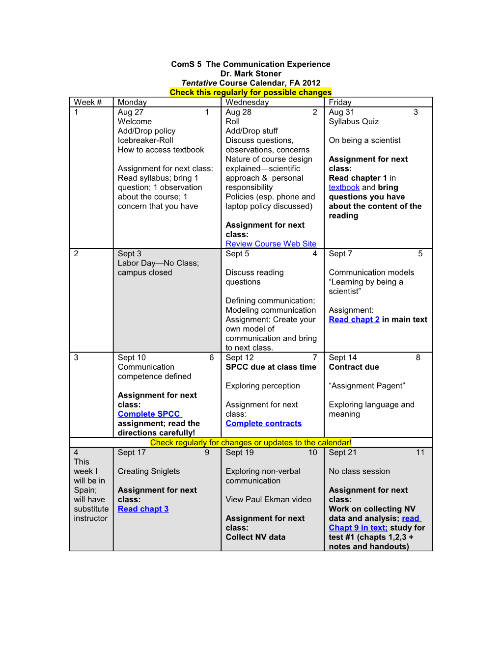 Coms 5 the Communication Experience