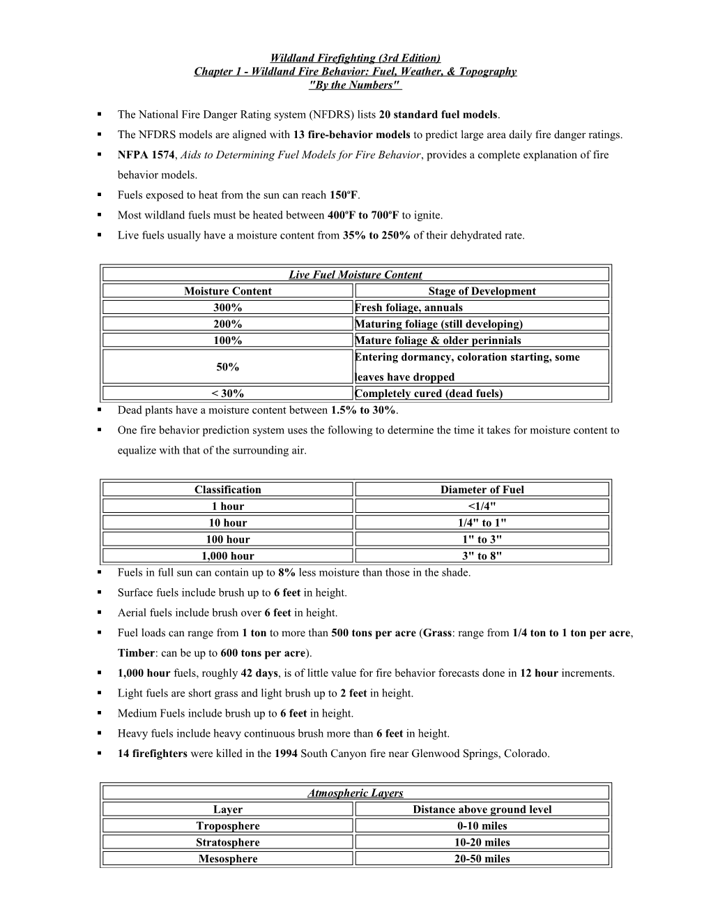 Wildland Firefighting (3Rd Edition)-All Chapter Numbers