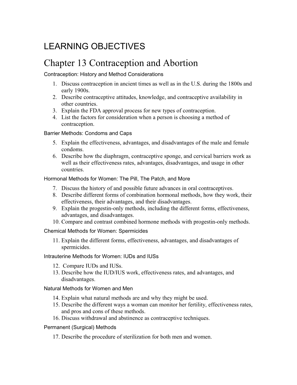 Chapter 13 Contraception and Abortion