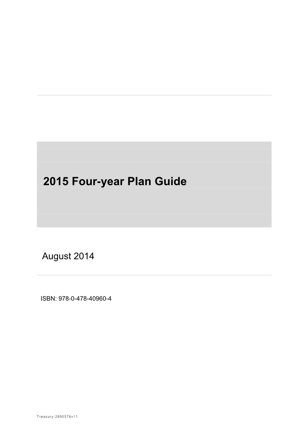 2015 Four-Year Plan Guide