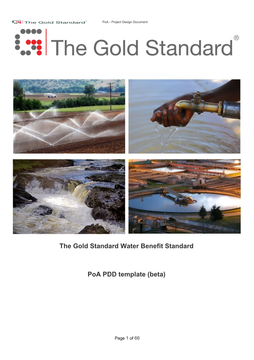 The Gold Standard Water Benefit Standard