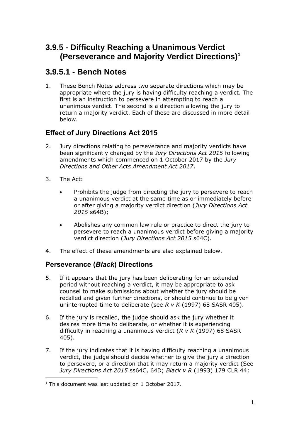 3.9.5 - Difficulty Reaching a Unanimous Verdict (Perseverance and Majority Verdict Directions)