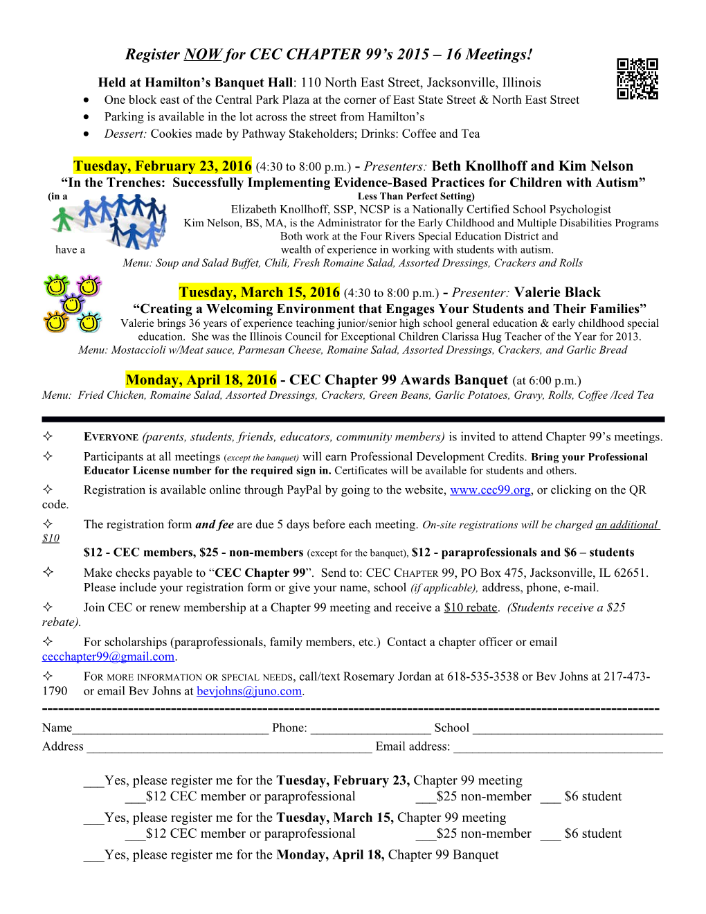 Register Now for Upcoming Fall Meetings