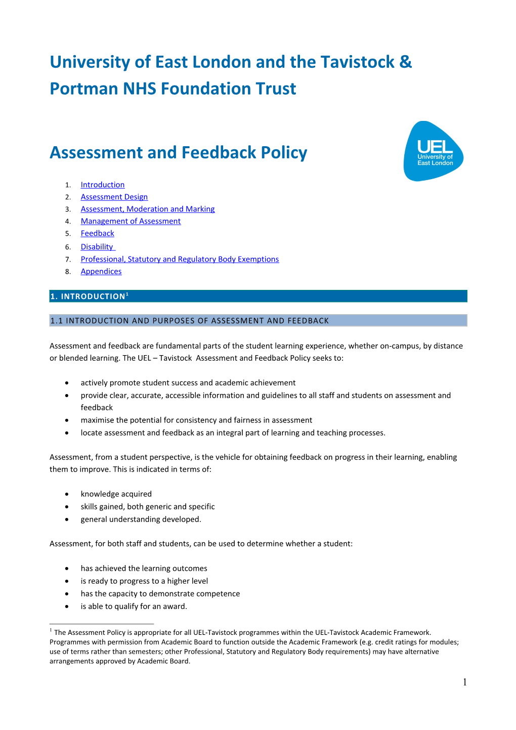 The Assessment Policy