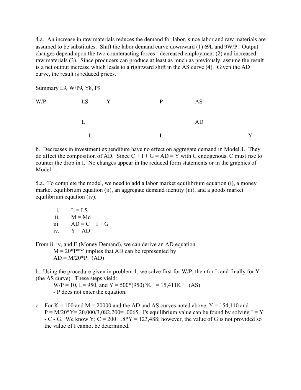 1.A.To Determine the Value for L, Jointly Solve (1) - (3)