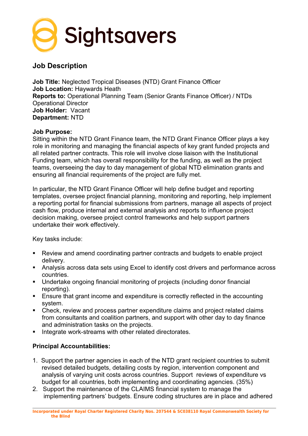 Fianance Manager (Ntds) JD