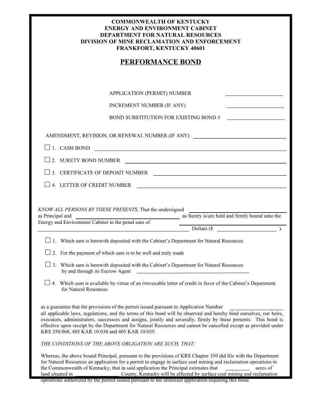 SME-42 Performance Bond