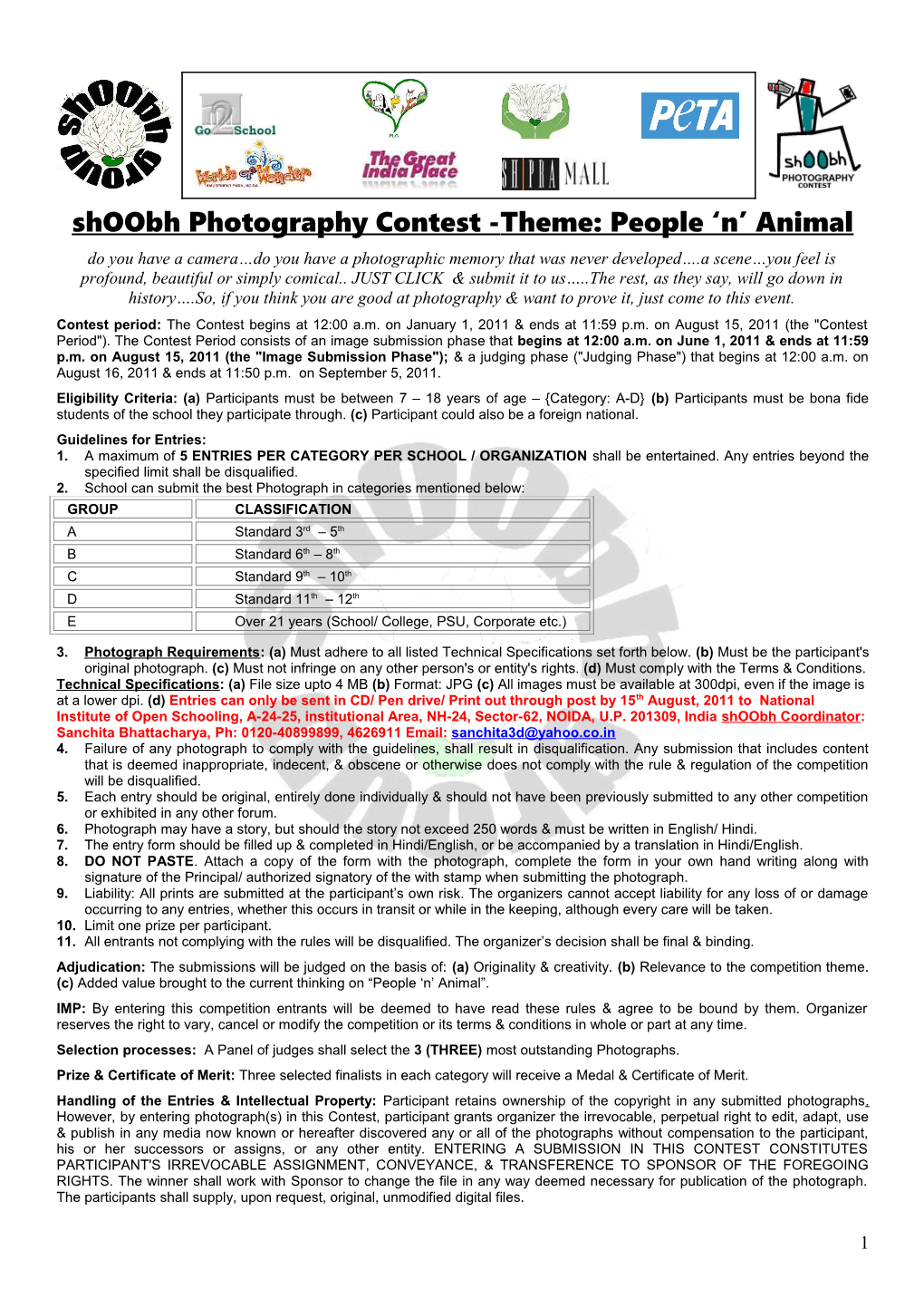Shoobh Photography Contest -Theme: People N Animal