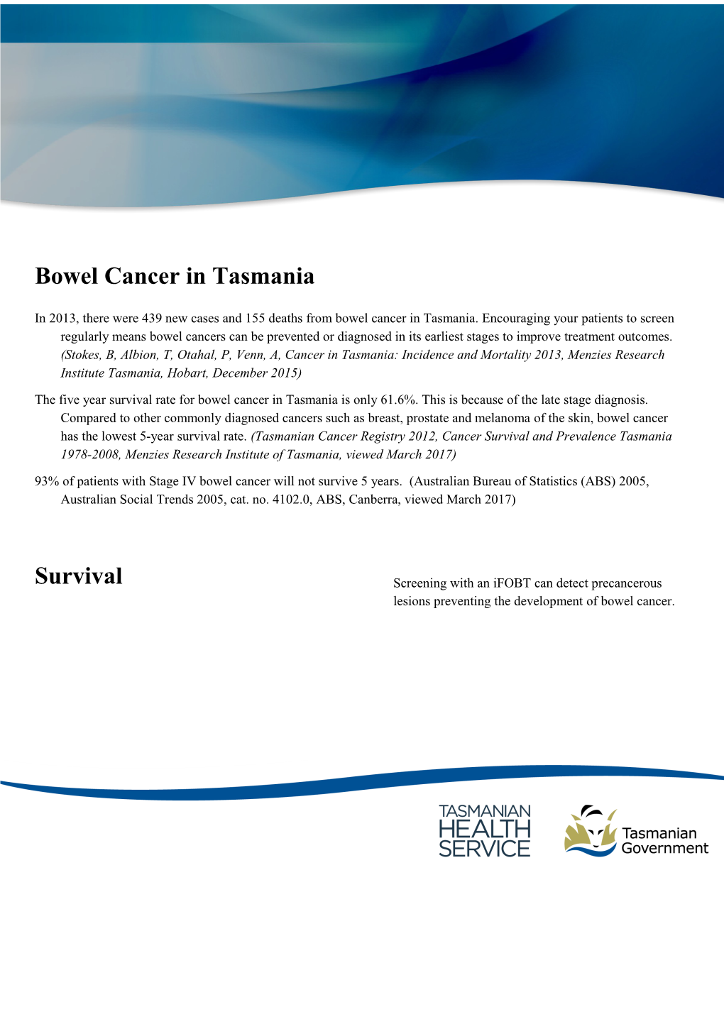 Bowel Cancer in Tasmania