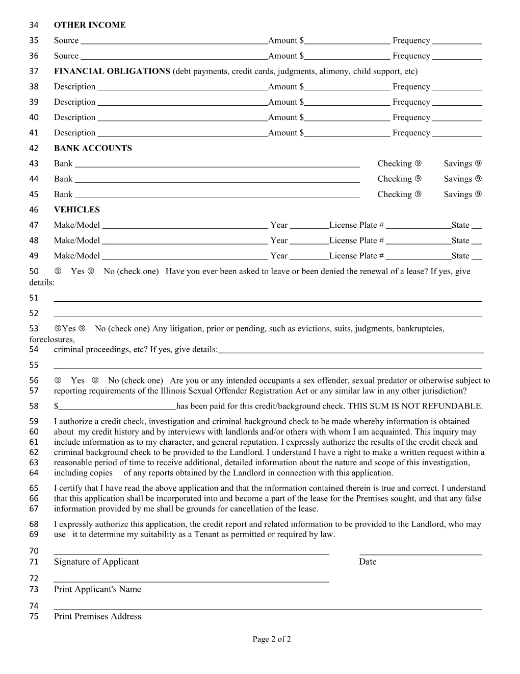 RANWC Residential Lease Application 02-01-11