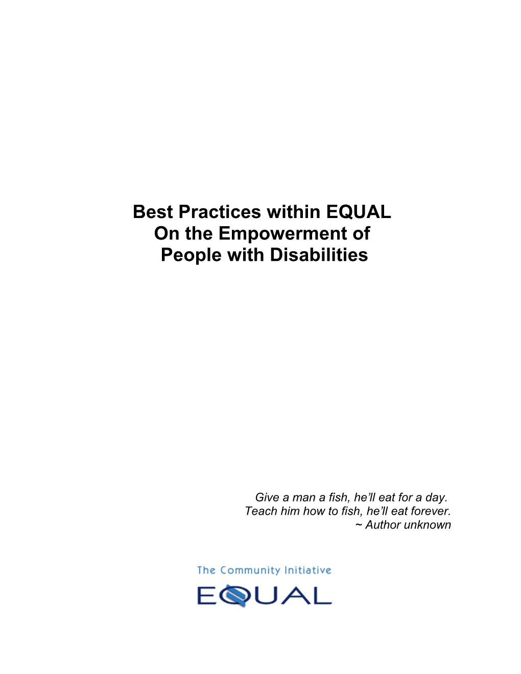 Best Practices Within EQUAL