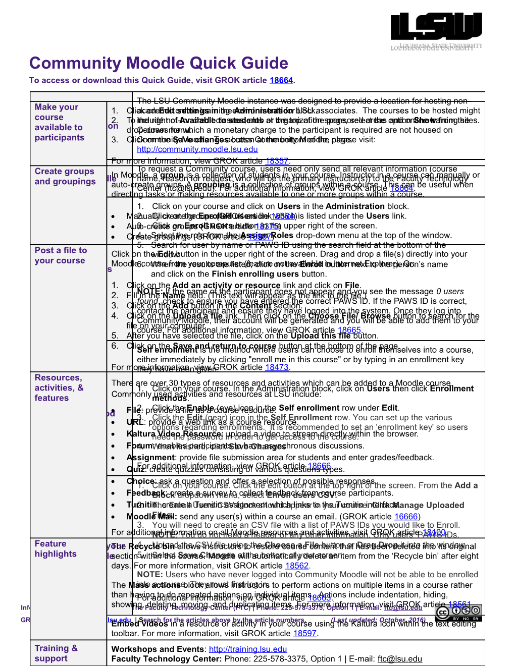 Community Moodle Quick Guide