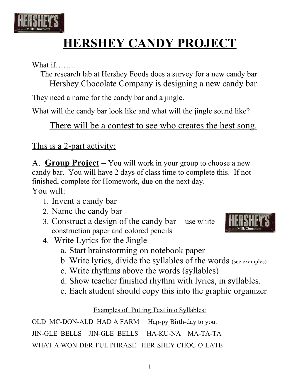 Hershey Candy Project