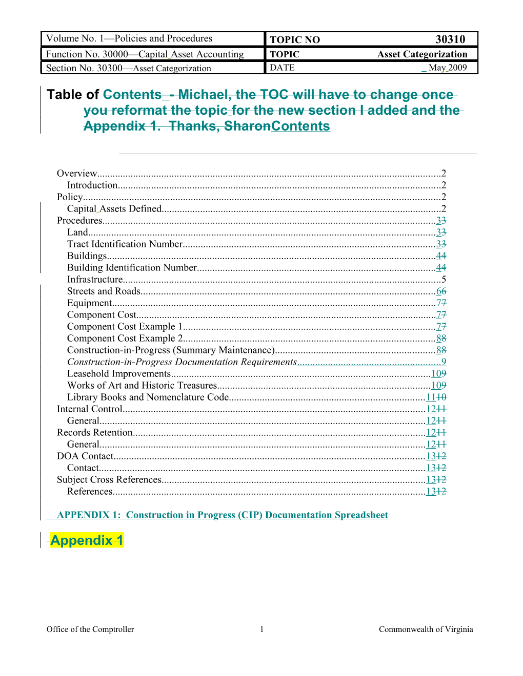 CAPP Manual - 30310 - Capital Asset Accounting - Asset Categorization