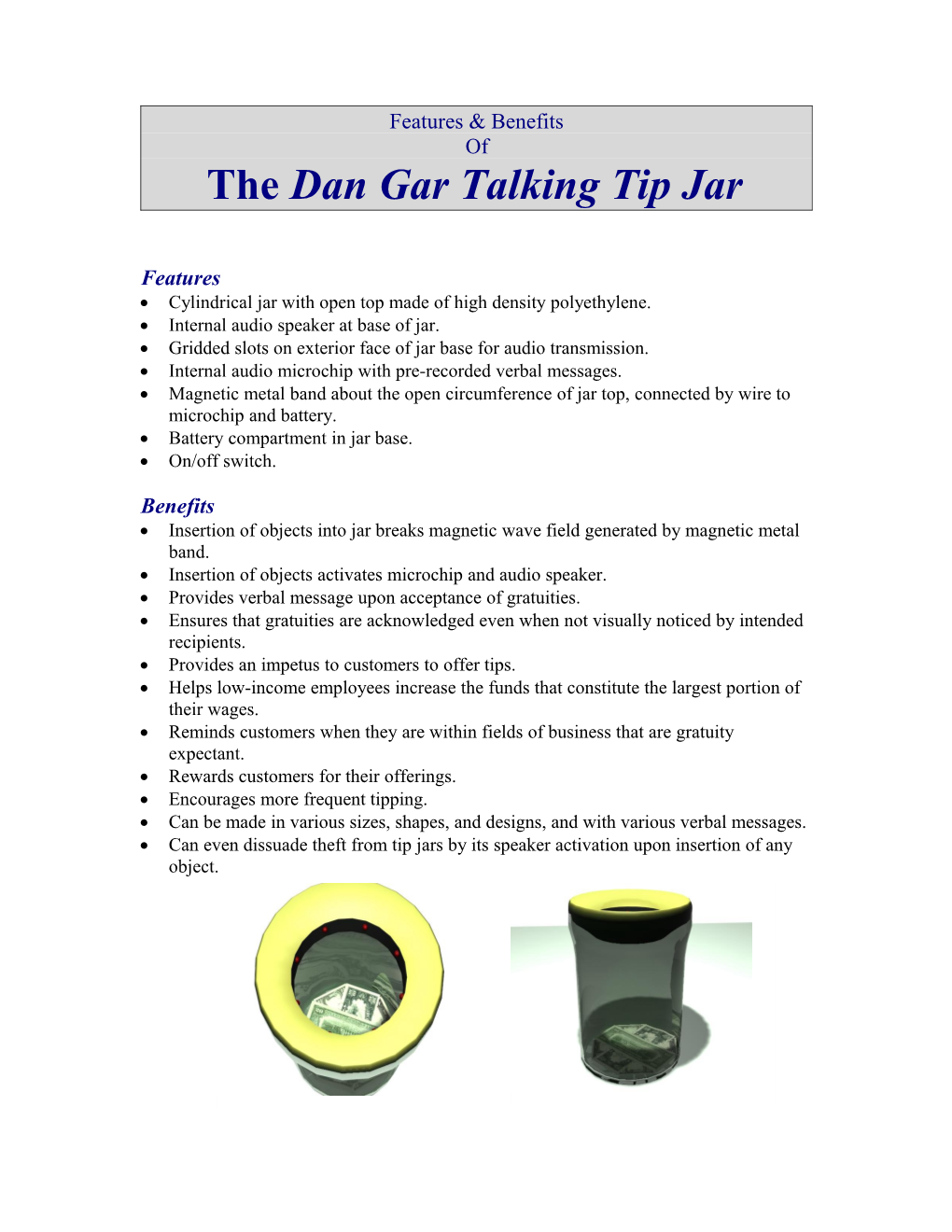 The Dan Gar Talking Tip Jar