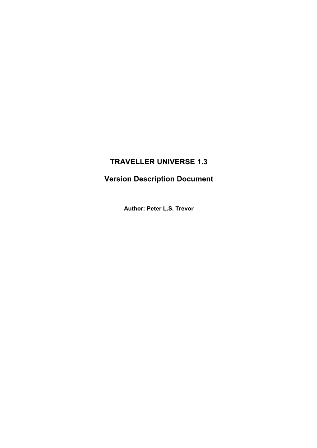 VDD for TU 1.3 Version Description Document