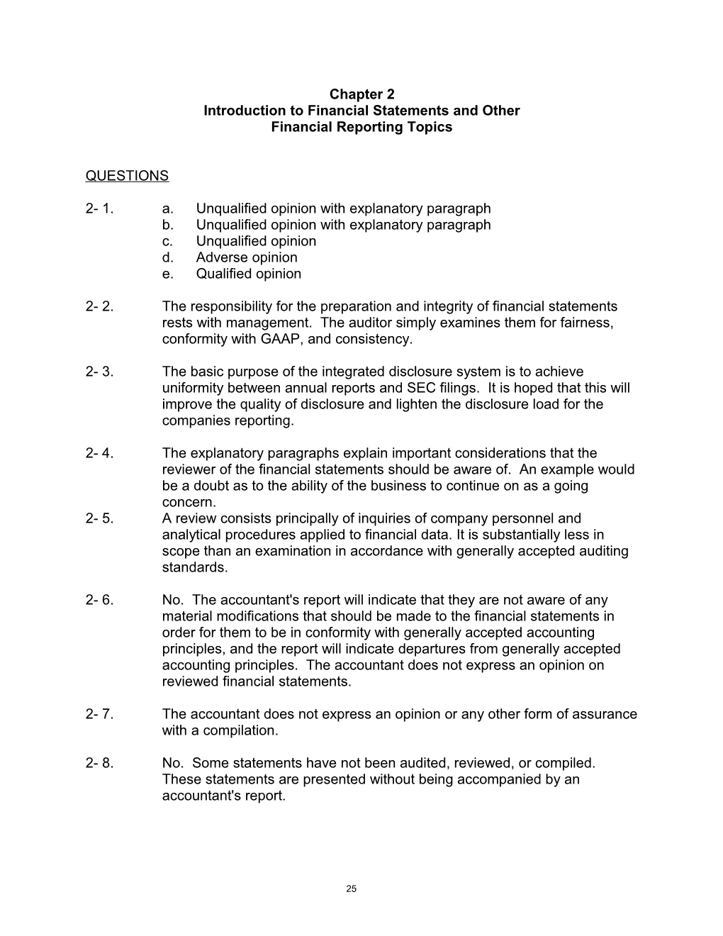 Introduction to Financial Statements and Other