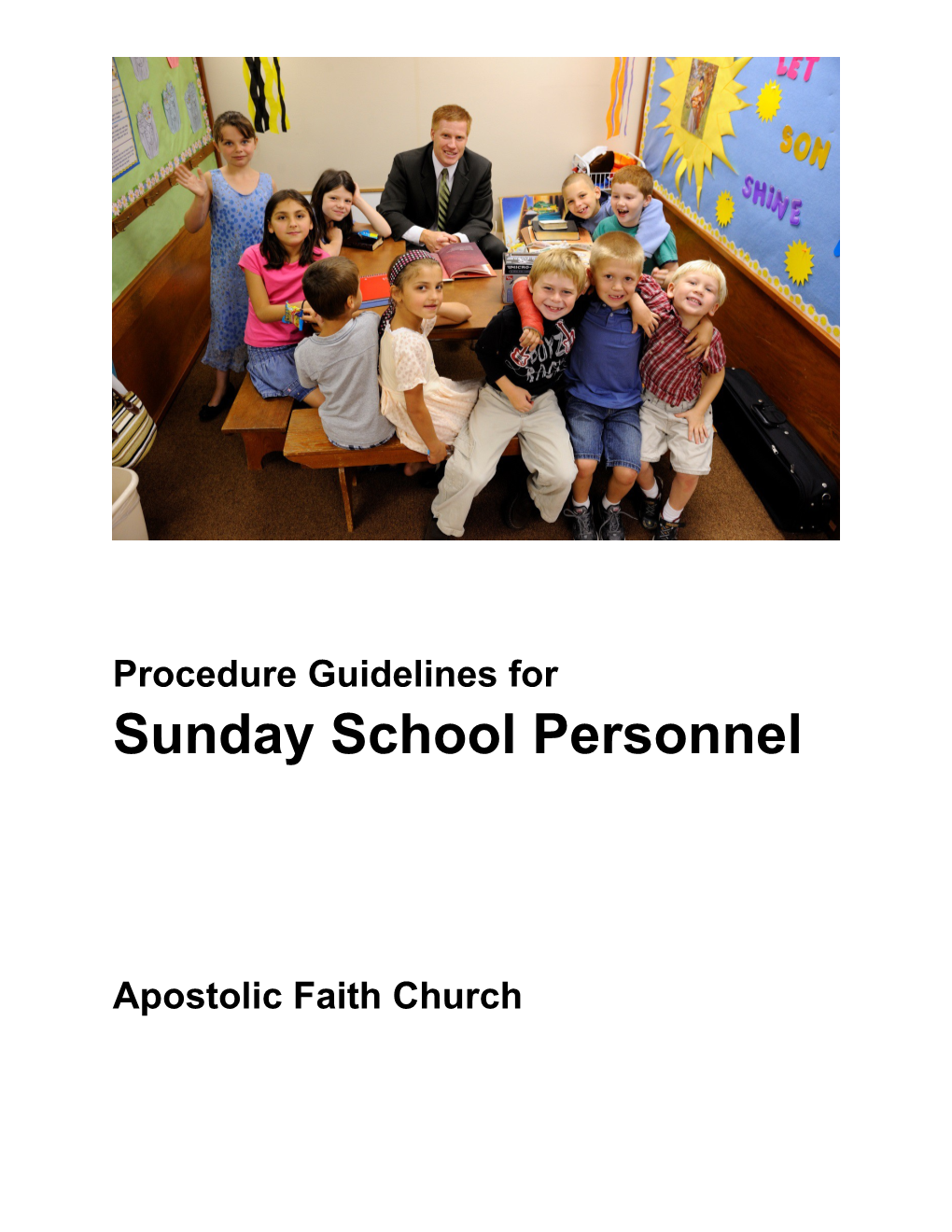 Procedure Guidelines for Sunday School Personnel