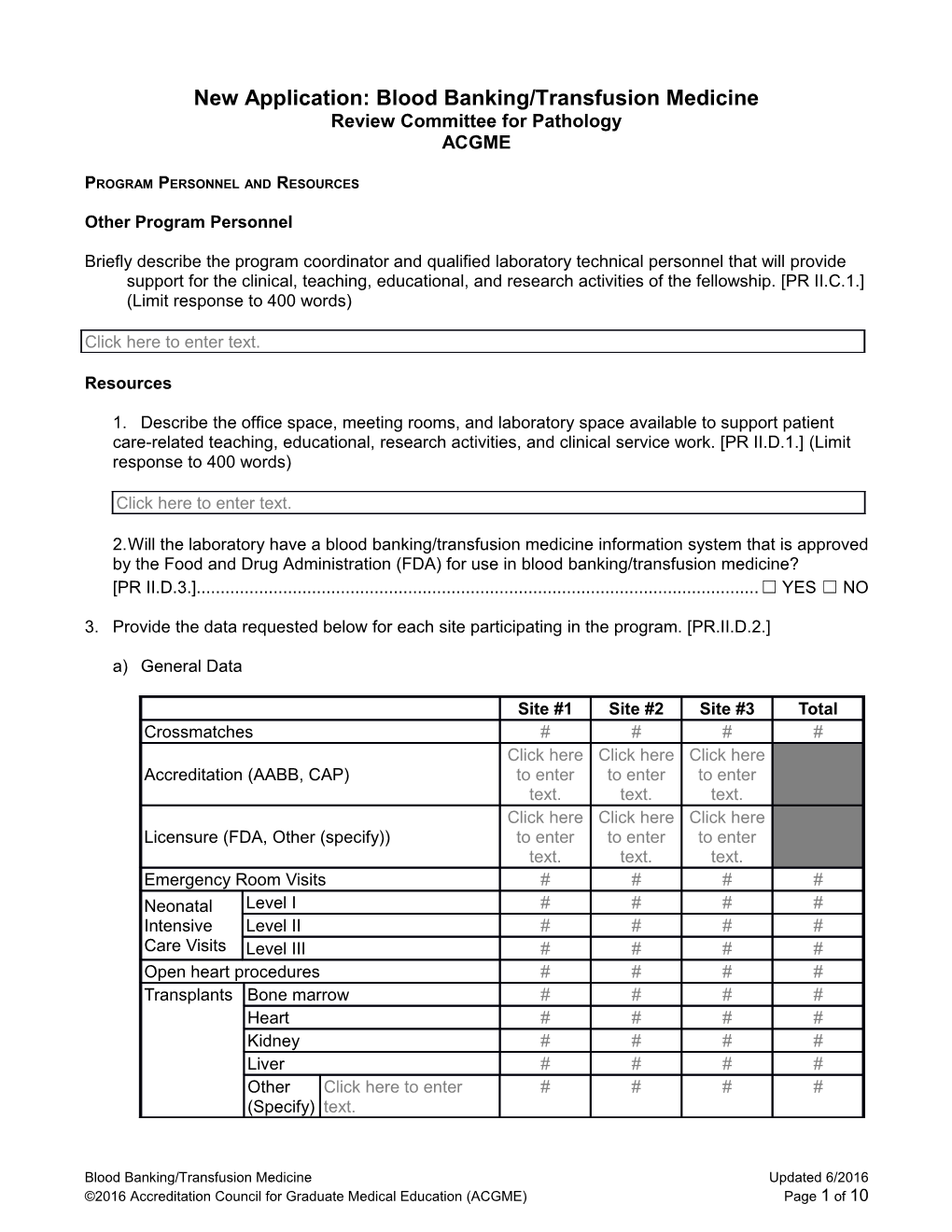 New Application: Blood Banking/Transfusion Medicine