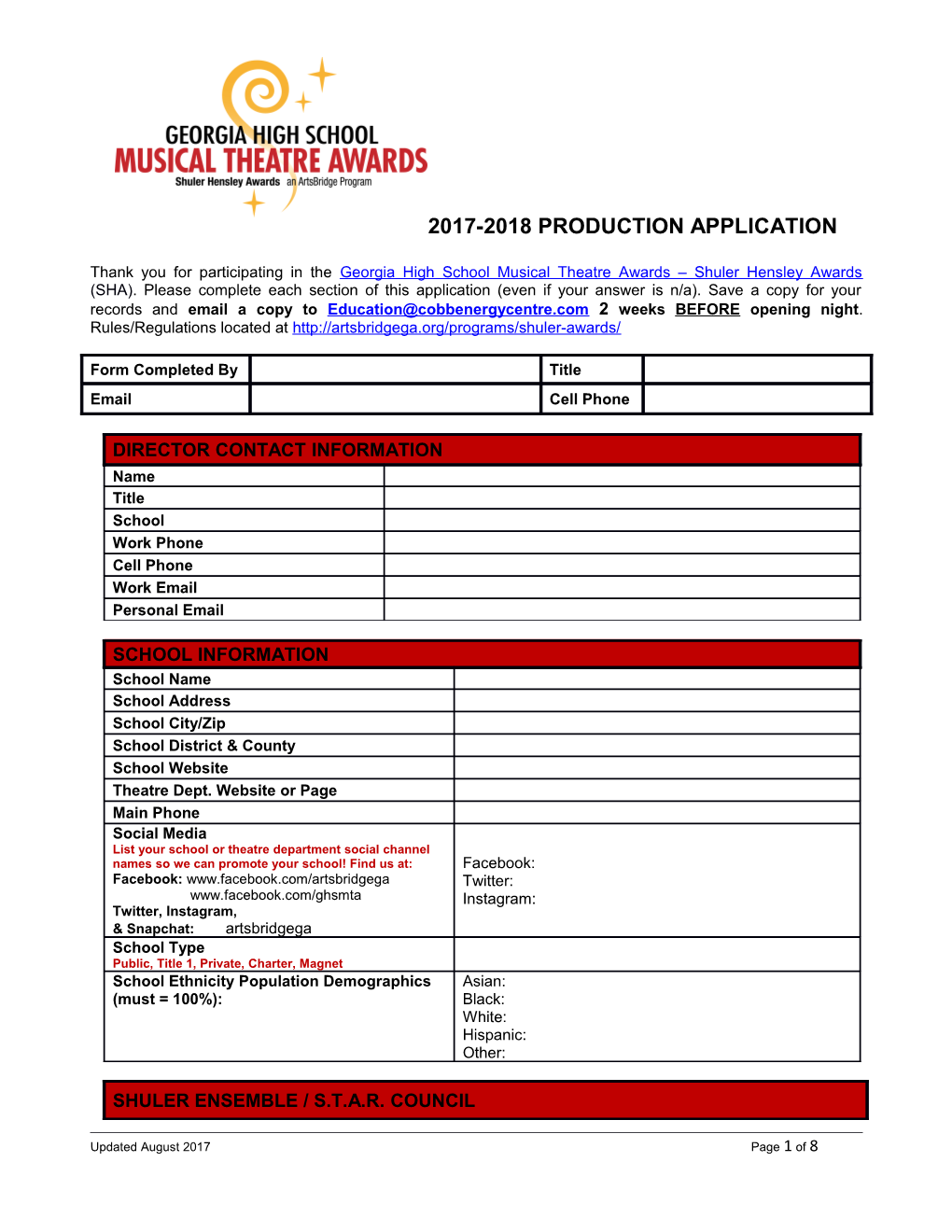 2017-2018 Production Application