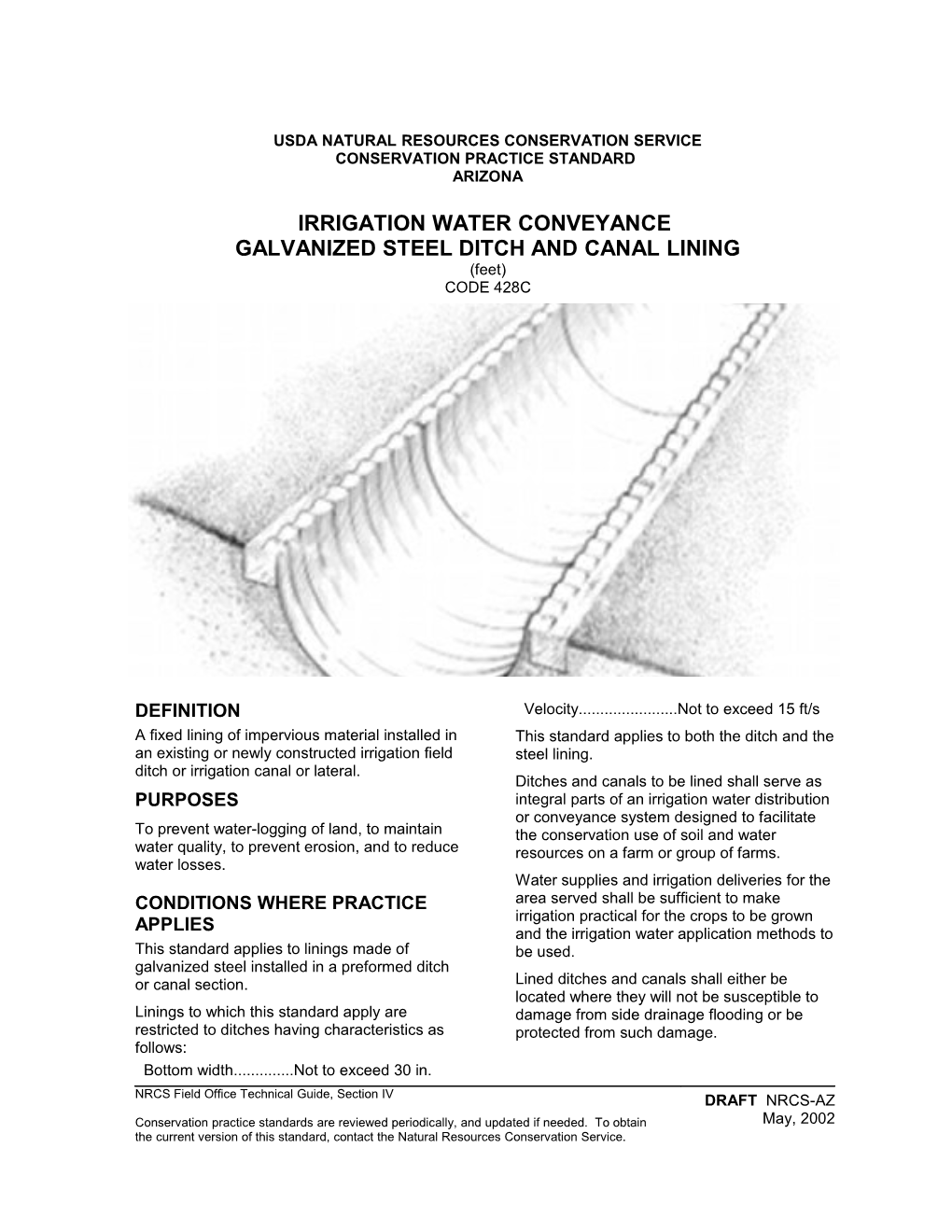 Irrigation Water Conveyance 428-C